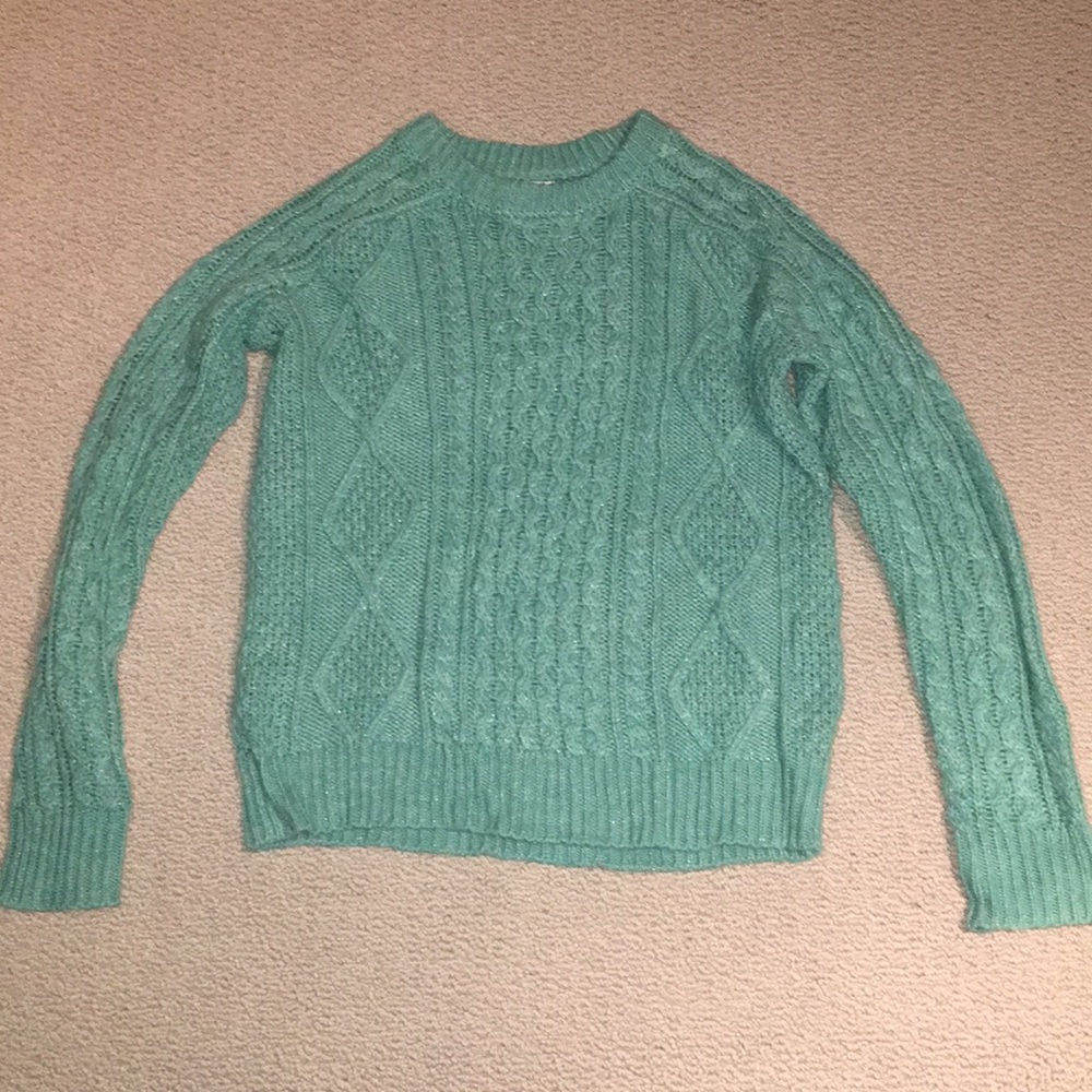 blue sweater